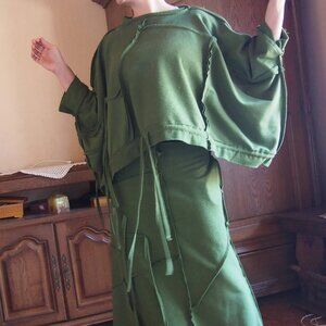 Unique Green Maxi Set